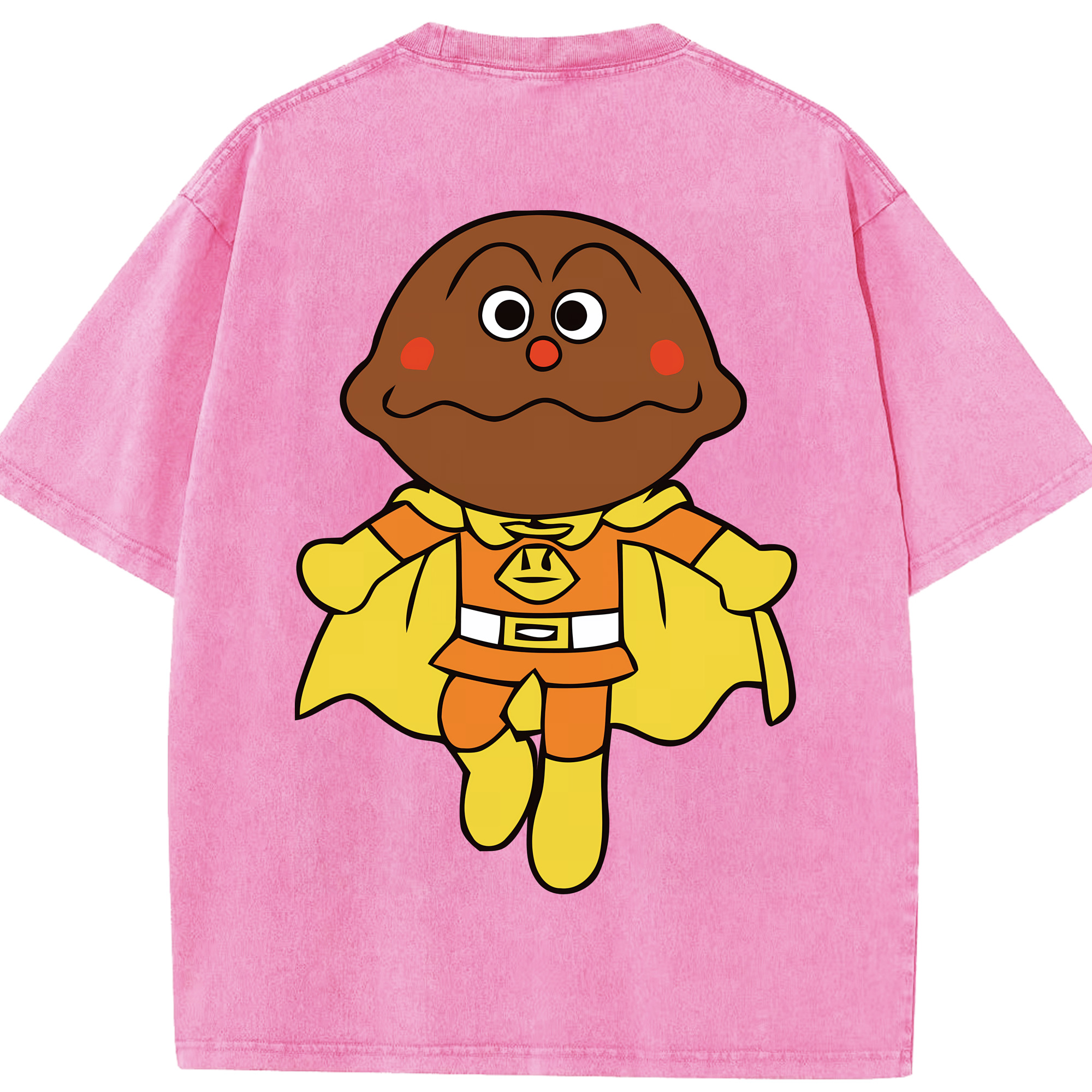 （画像用） アンパンマン Anpanman 綿100% ヴィンテージ風 半袖Tシャツ（背面プリント）